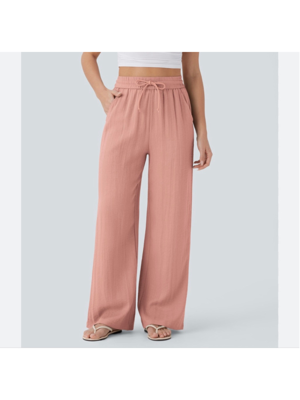 Women's Halara Pink Wide Leg Pants M